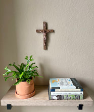 Load image into Gallery viewer, 8&quot; Brown Wood Wall Crucifix