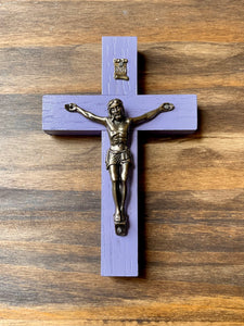 5" Lilac Wood Crucifix