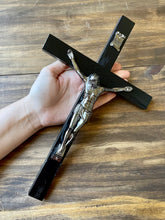 Load image into Gallery viewer, 13&quot; Black Wood Wall Crucifix