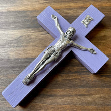 Load image into Gallery viewer, 5&quot; Lilac Wood Crucifix