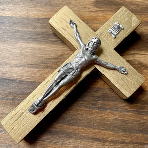 5" Gold Wood Crucifix
