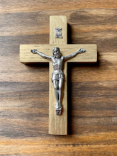 Load image into Gallery viewer, 5&quot; Gold Wood Crucifix