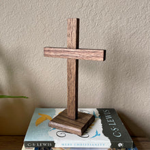 Load image into Gallery viewer, 8.5&quot; Brown Wood Standing Cross