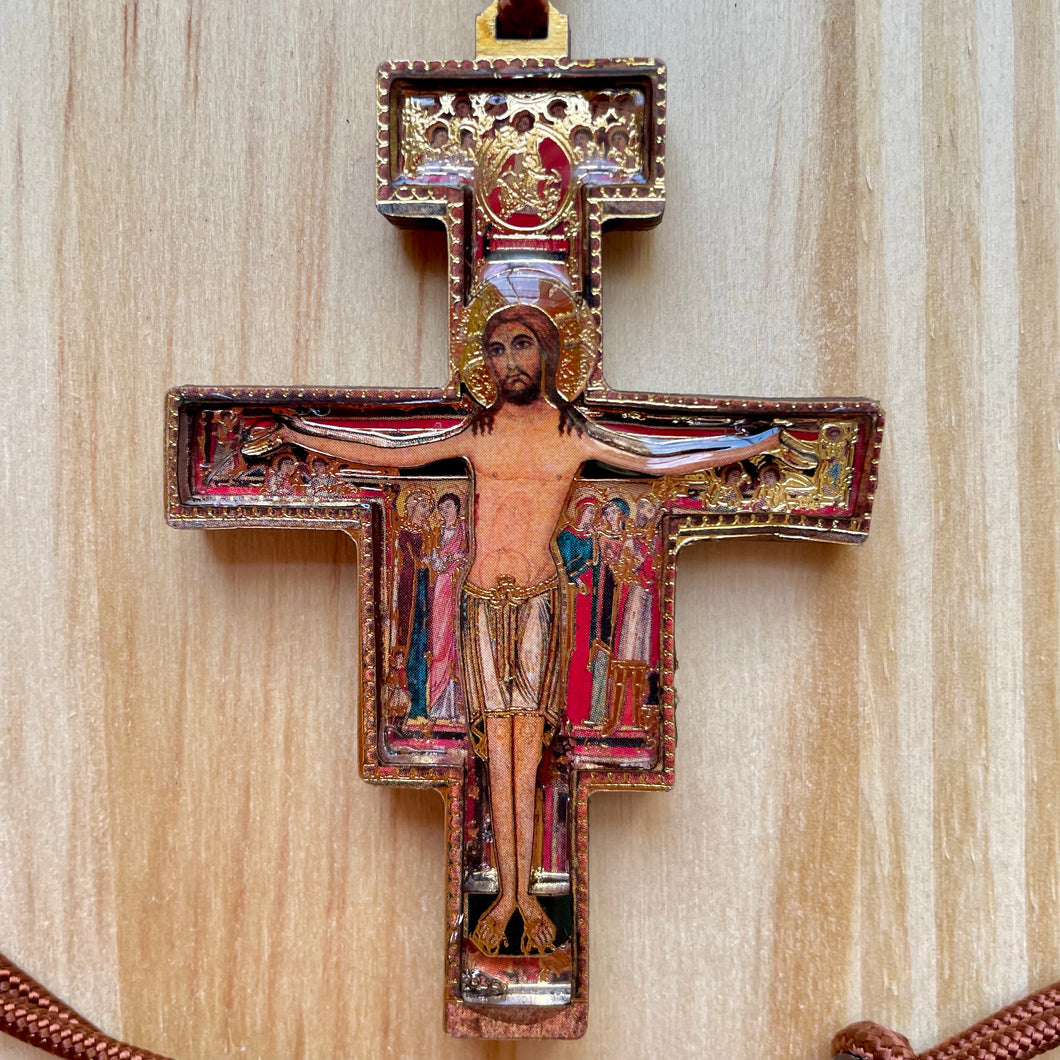 Large Multi Dimensional San Damiano Crucifix - Paracord