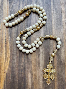 Gold and Cream Rosary