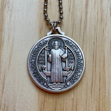 Load image into Gallery viewer, 1.25&quot; St Benedict Round Medal - Men