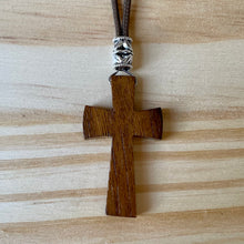 Load image into Gallery viewer, 1.5&quot; Wood Cross on Paracord