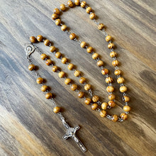 Load image into Gallery viewer, Pine Wood Bead Rosary