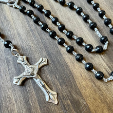 Load image into Gallery viewer, Black Bead Rosary