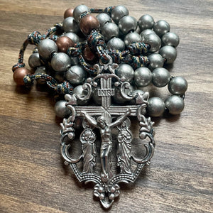 Ornate Gray Steel Rosary