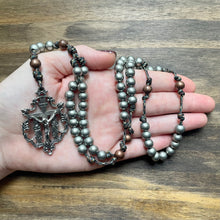 Load image into Gallery viewer, Ornate Gray Steel Rosary