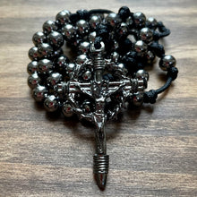 Load image into Gallery viewer, All Black Steel Beads Rosary