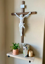 Load image into Gallery viewer, 36&quot; Large Red Oak Wall Crucifix