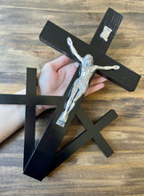 Load image into Gallery viewer, 15&quot; Calvary Wall Crucifix - Black