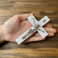 Load image into Gallery viewer, 5&quot; White Wood Crucifix
