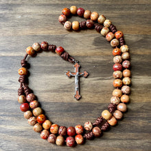 Load image into Gallery viewer, Multicolored Wood Bead Rosary