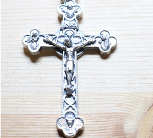 Black/Silver Steel Beads Rosary