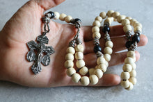 Load image into Gallery viewer, Camo Paracord Natural Wood Beads Rosary
