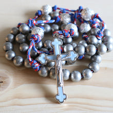 Load image into Gallery viewer, USA Paracord Gray Steel Beads Rosary