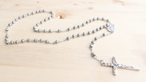 Stainless Steel Beads Rosary 20" Original Crucifix