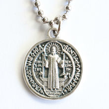 Load image into Gallery viewer, St Benedict Round Medal - Men