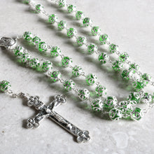 Load image into Gallery viewer, Green Metal Capped Rosary