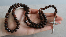 Load image into Gallery viewer, All Brown Paracord Wood Beads Rosary