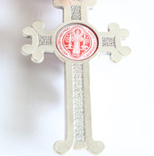 Load image into Gallery viewer, Large Unique Red St Benedict Crucifix - Paracord