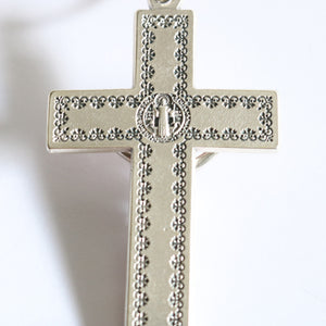 Large St Benedict Red Crucifix - Paracord