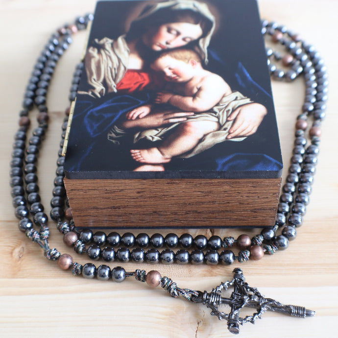 20 Decade Camo Rosary with Keepsake Box