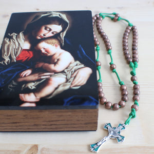 Copper Steel Rosary with Keepsake Box