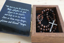 Load image into Gallery viewer, All Brown Wood Rosary with Keepsake Box