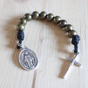Black & Bronze Pocket Rosary