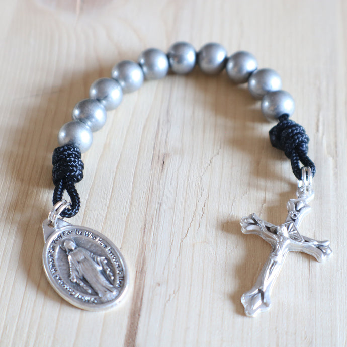 Black & Gray Pocket Rosary