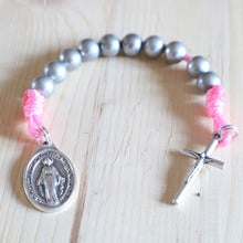 Load image into Gallery viewer, Pink &amp; Gray Pocket Rosary