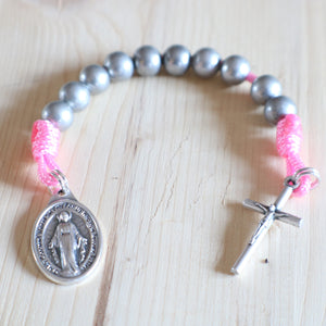 Pink & Gray Pocket Rosary