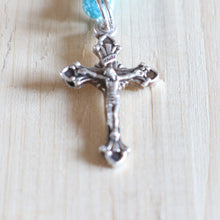Load image into Gallery viewer, Teal &amp; Gray Pocket Rosary