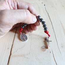 Load image into Gallery viewer, Red &amp; Black Pocket Rosary