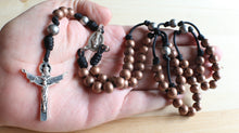 Load image into Gallery viewer, Black Bronze Rosary with Centerpiece