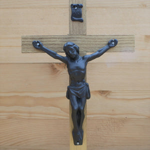 8.5" Metallic Gold Wood Standing Crucifix