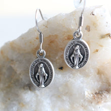 Load image into Gallery viewer, Miraculous Medal - Dangle Earrings