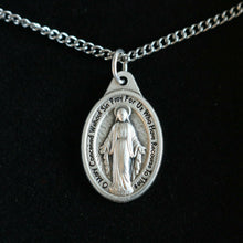 Load image into Gallery viewer, Miraculous Medal Necklace and Dangle Earrings Set